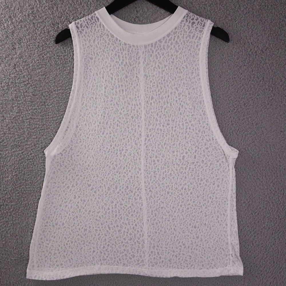 Lululemon Tank Top 10 White All Yours Boyfriend Veil City Camo Burnout Muscle